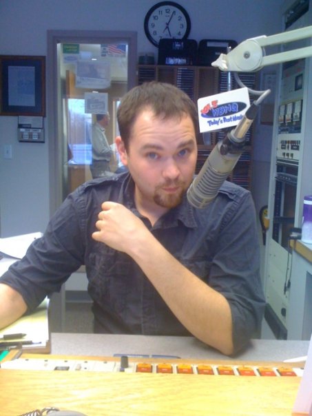 Mason Scheader inside WBNQ studios circa 2010? It's all a blur...