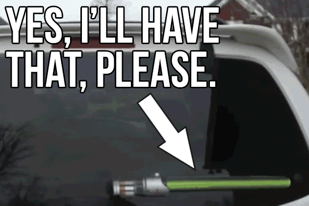 lightsaber windshield wiper