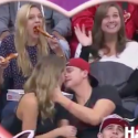 Woman Stuffing Her Face With Pizza On Kiss Cam Is The Hero We Need [VIDEO]